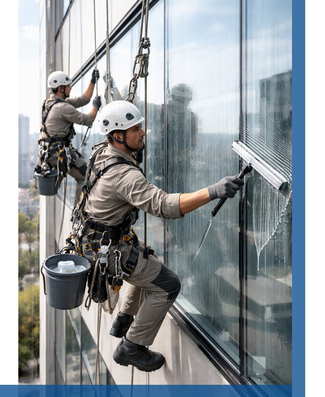 Мойка окон альпинистами в Дюртюли от 4691 р. | ВЫСОТНИК-Дюр