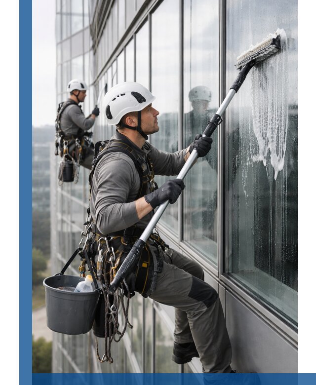 Высотная мойка сплошного остекления с выездом в Дюртюли