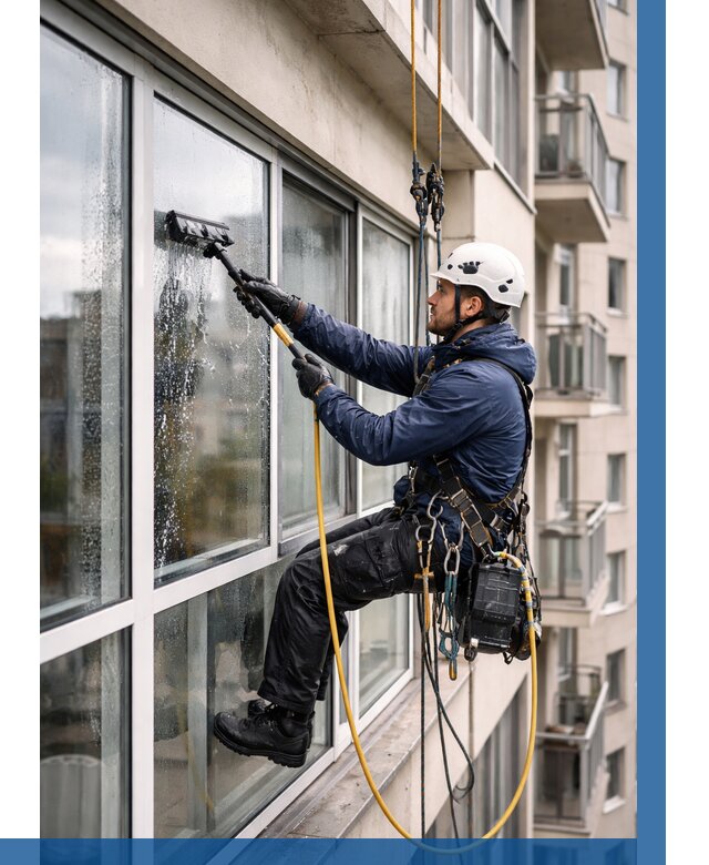 Мойка балконного остекления в Дюртюли от 3649 р. | ВЫСОТНИК-Дюр