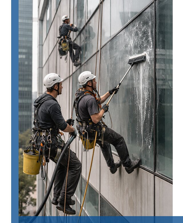 Профессиональная высотная мойка фасадов зданий в Дюртюли