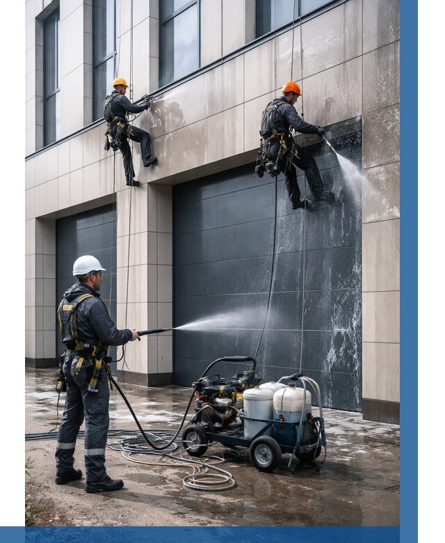 Послестроительная мойка фасада в Дюртюли от 313 р. | ВЫСОТНИК-Дюр