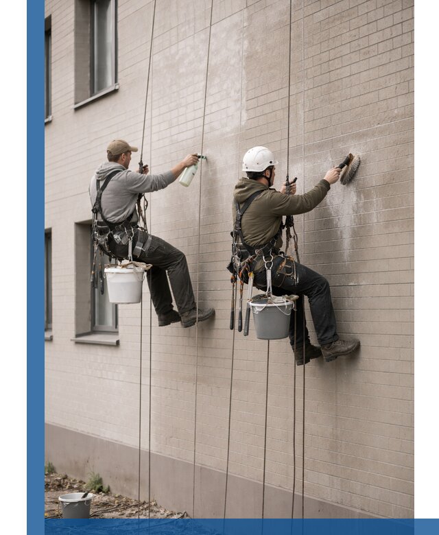 Удаление высолов с фасада зданий в Дюртюли без повреждений и следов