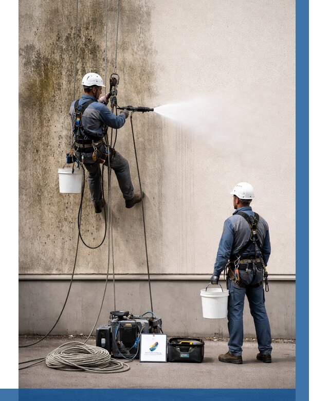 Очистка фасада от плесени в Дюртюли от 313 р. | ВЫСОТНИК-Дюр