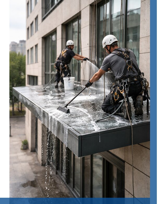 Мойка козырьков и навесов в Дюртюли от 3649 р. | ВЫСОТНИК-Дюр