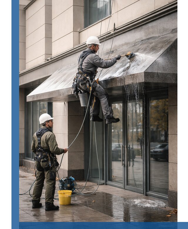 Профессиональная мойка козырьков и навесов в Дюртюли