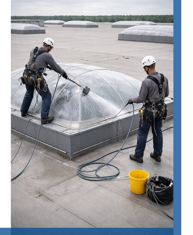 Мойка зенитных фонарей в Дюртюли, заказать от 4691 р. | ВЫСОТНИК-Дюр