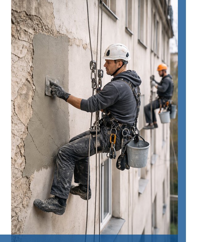 Восстановление штукатурки фасада в Дюртюли от 1251 р. | ВЫСОТНИК-Дюр