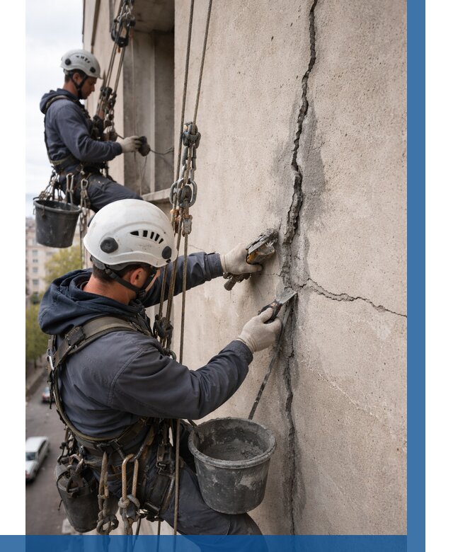 Заделка трещин на фасаде в Дюртюли от 938 р. | ВЫСОТНИК-Дюр