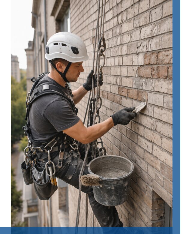 Ремонт кирпичной кладки фасада в Дюртюли от 1877 р. | ВЫСОТНИК-Дюр