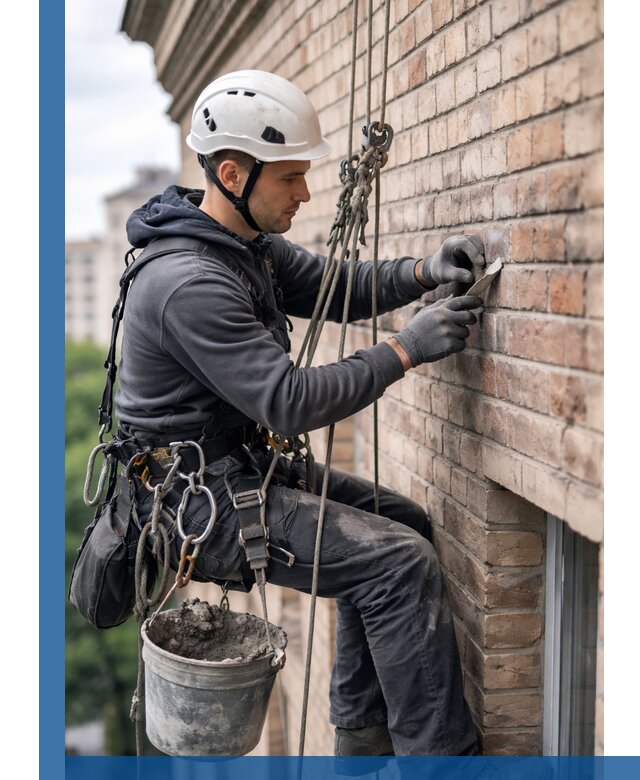 Качественный ремонт кирпичной кладки фасада в Дюртюли с гарантией