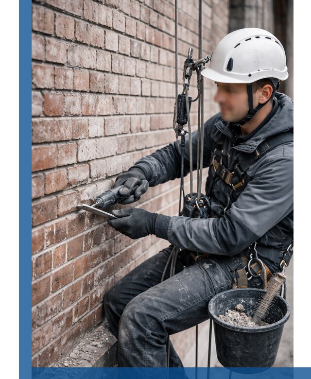 Расшивка кирпичных швов фасадов и стен, ремонт в Дюртюли