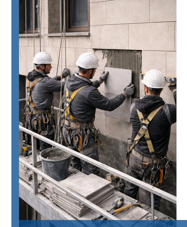 Ремонт облицовки фасада плиткой в Дюртюли с гарантией