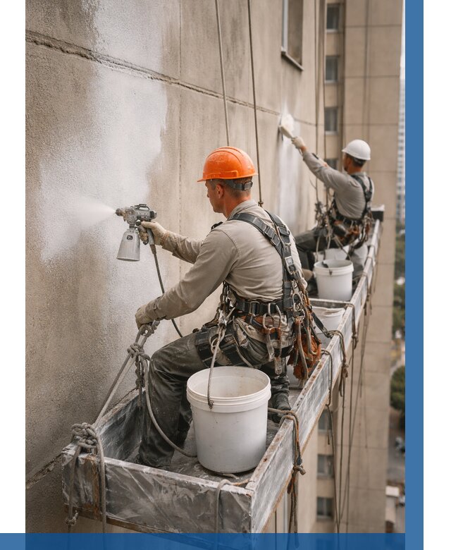 Грунтовка фасада на высоте в Дюртюли от 125 р. | ВЫСОТНИК-Дюр