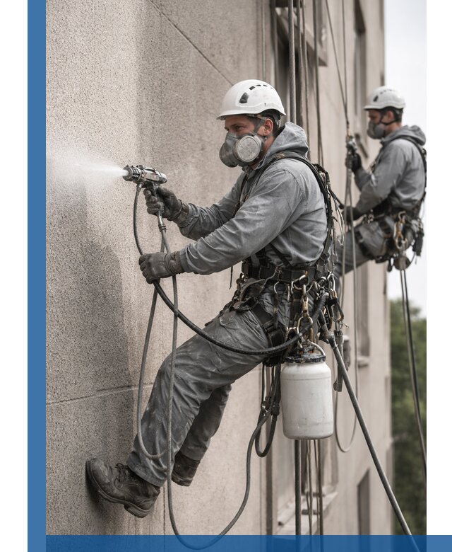 Безвоздушная покраска фасадов зданий в Дюртюли профессионально