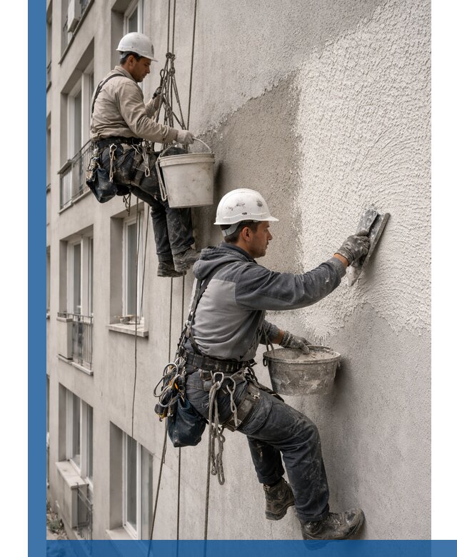 Нанесение декоративной штукатурки короед на фасад в Дюртюли