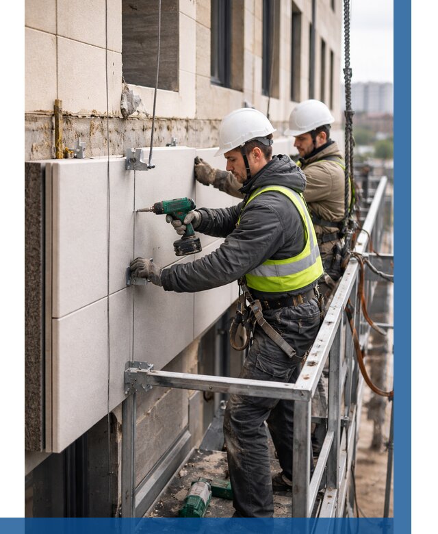 Монтаж фасадных термопанелей в Дюртюли от 1564 р. | ВЫСОТНИК-Дюр