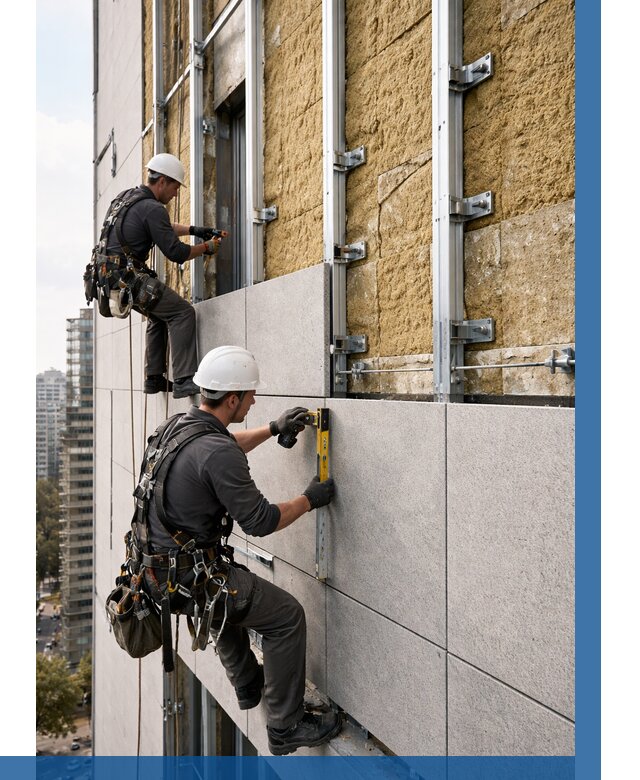 Монтаж вентилируемого фасада в Дюртюли от 3649 р. | ВЫСОТНИК-Дюр