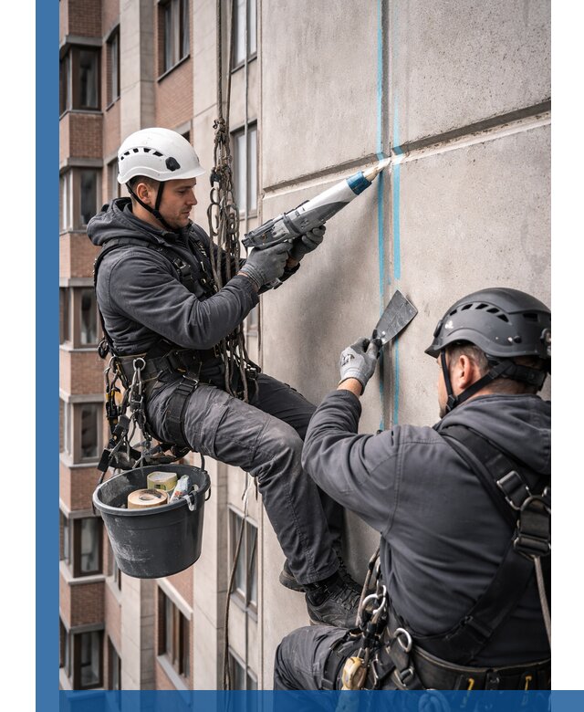 Вторичная герметизация швов фасада и кровли в Дюртюли