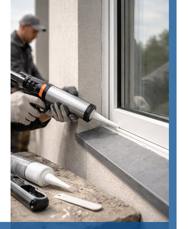 Герметизация монтажных швов окон в Дюртюли от 678 р. | ВЫСОТНИК-Дюр