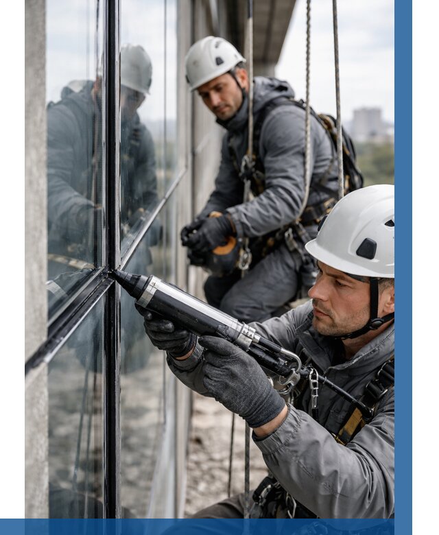 Герметизация витражных швов в Дюртюли от 678 р. | ВЫСОТНИК-Дюр