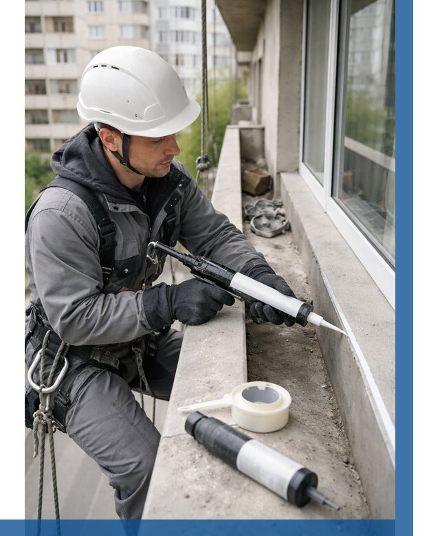 Герметизация швов лоджии в Дюртюли от 4691 р. | ВЫСОТНИК-Дюр