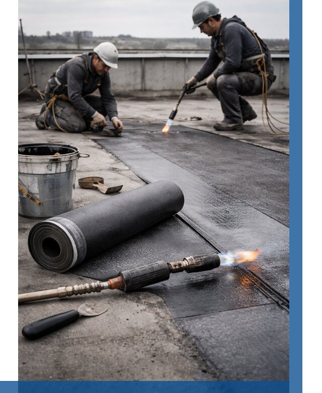 Ремонт рулонной кровли в Дюртюли от 678 р. | ВЫСОТНИК-Дюр