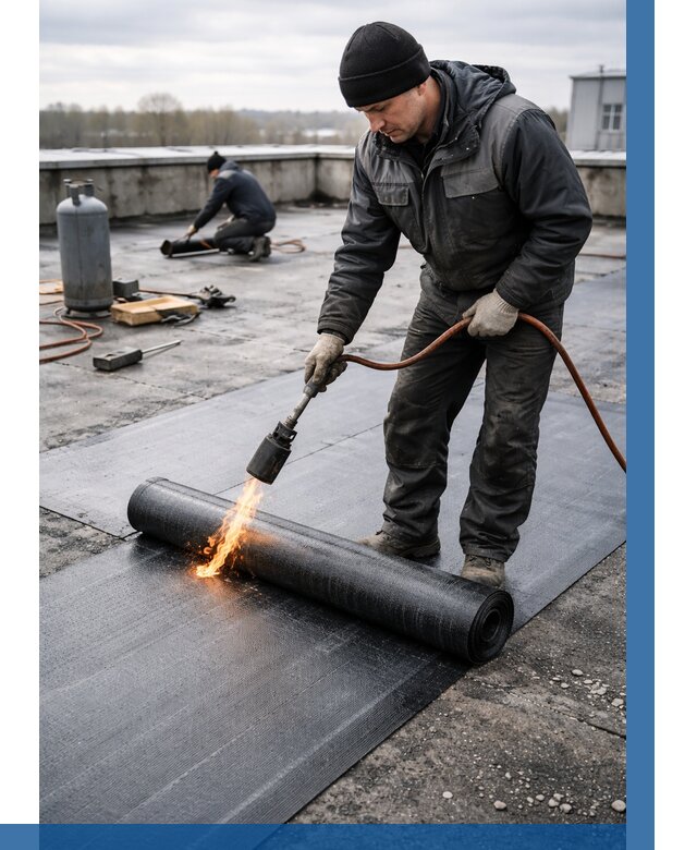 Ремонт наплавляемой кровли в Дюртюли от 730 р. | ВЫСОТНИК-Дюр