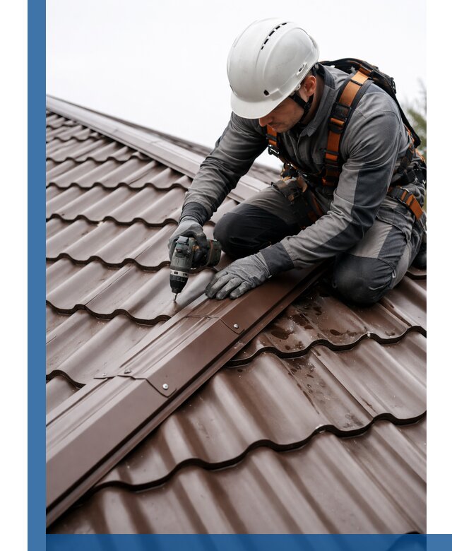 Ремонт металлочерепицы на крыше в Дюртюли профессионально