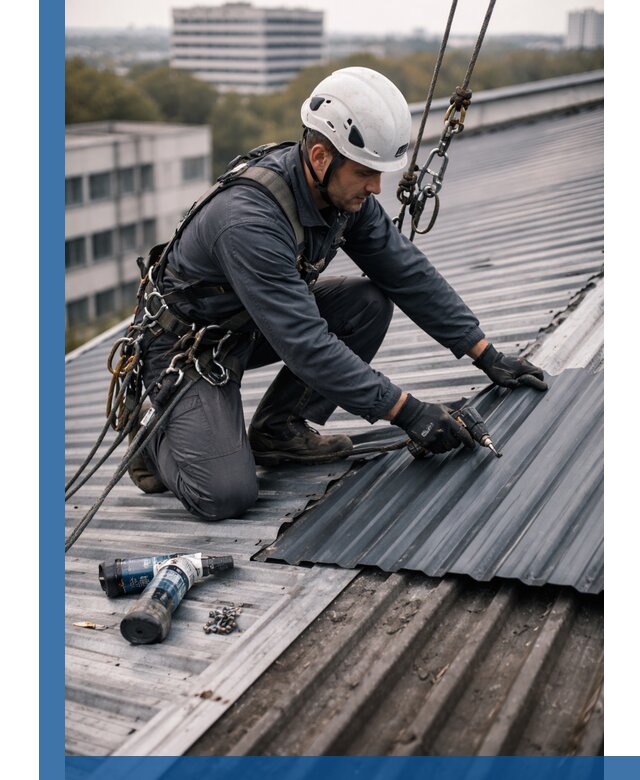 Ремонт профнастила на кровле в Дюртюли, работы под ключ