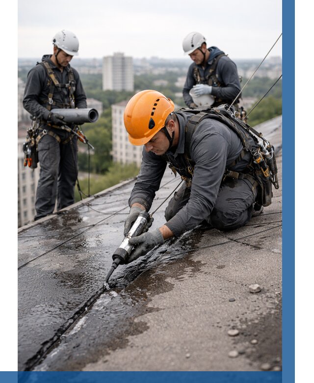 Устранение протечек кровли в Дюртюли от 12510 р. | ВЫСОТНИК-Дюр