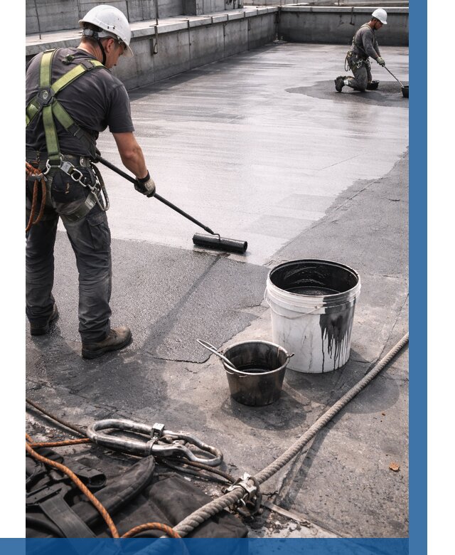 Гидроизоляция кровли жидкой резиной в Дюртюли от 521 р. | ВЫСОТНИК-Дюр