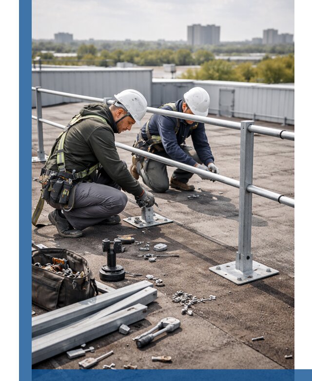 Монтаж кровельного ограждения в Дюртюли под ключ с гарантией