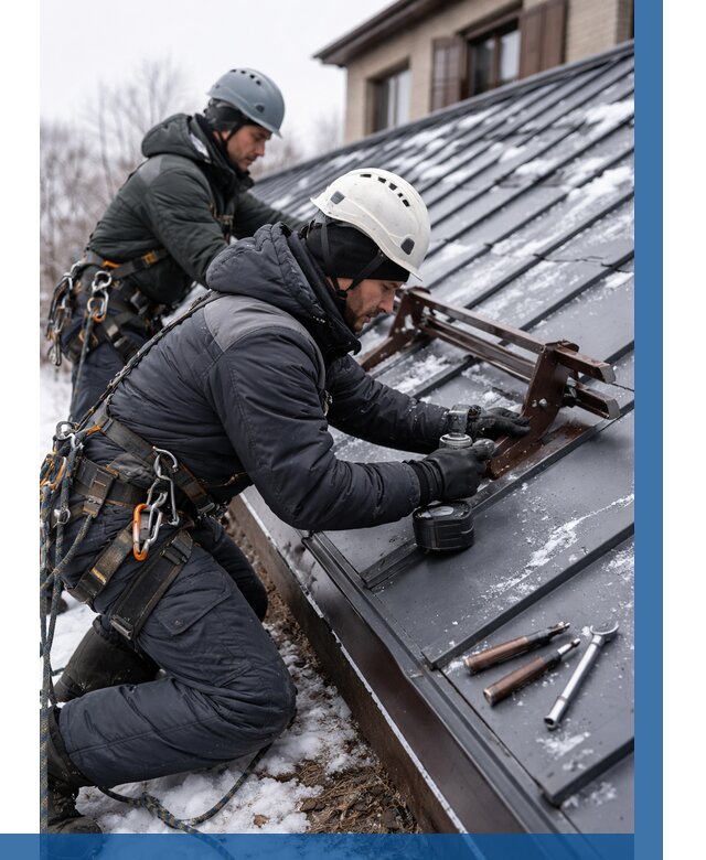 Монтаж снегозадержателей в Дюртюли от 469 р. | ВЫСОТНИК-Дюр