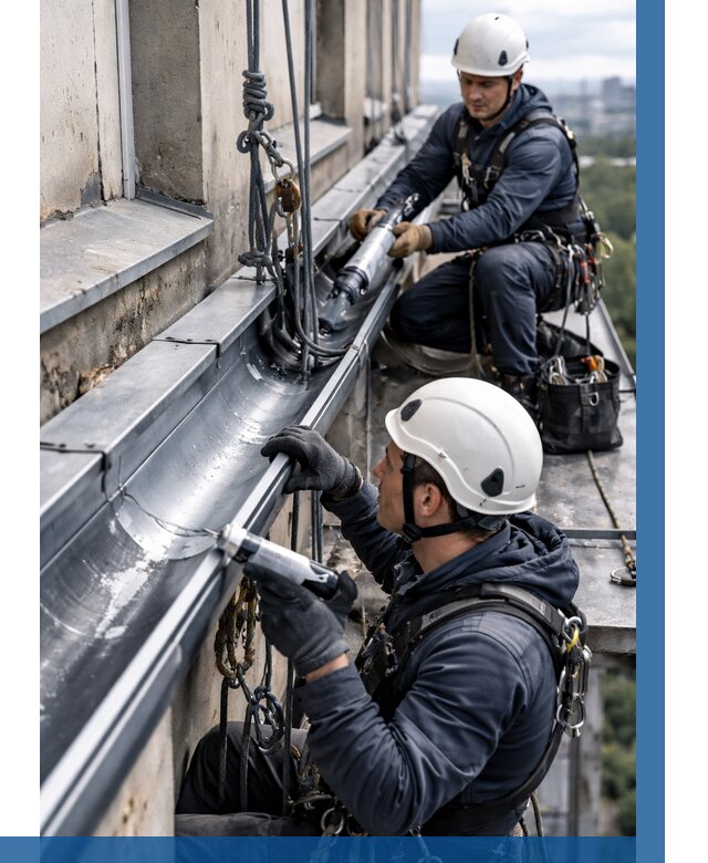 Ремонт водосточных желобов в Дюртюли от 6776 р. | ВЫСОТНИК-Дюр