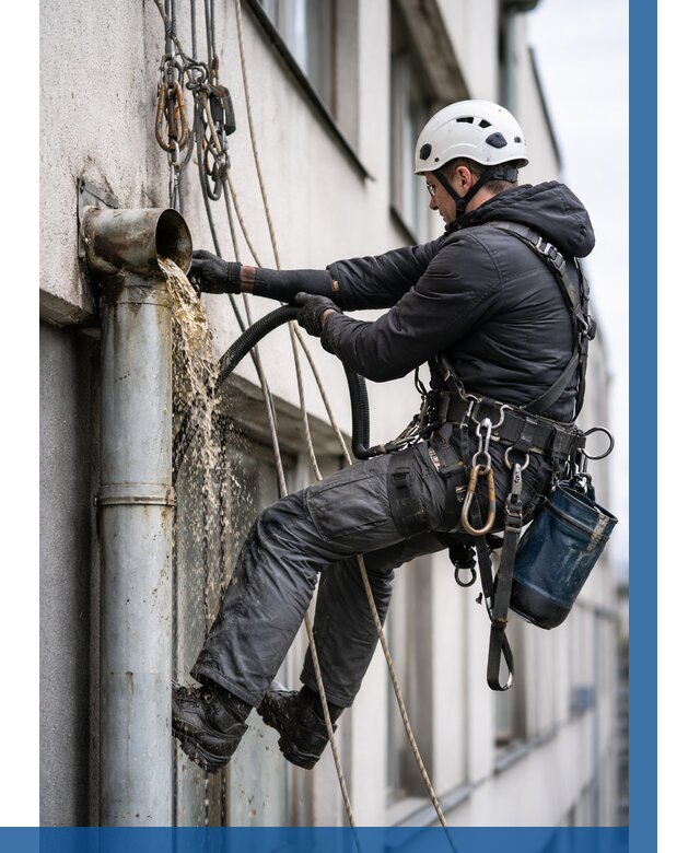 Прочистка водосточных труб в Дюртюли от 3649 р. | ВЫСОТНИК-Дюр