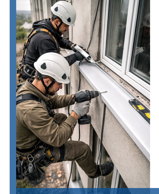 Профессиональный монтаж оконных отливов и отведения воды в Дюртюли