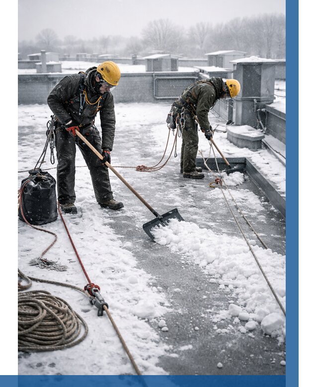 Очистка крыши от снега в Дюртюли от 7819 р. | ВЫСОТНИК-Дюр