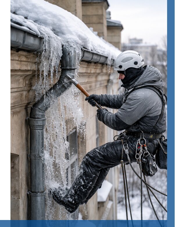 Очистка водостоков от льда в Дюртюли от 3649 р. | ВЫСОТНИК-Дюр