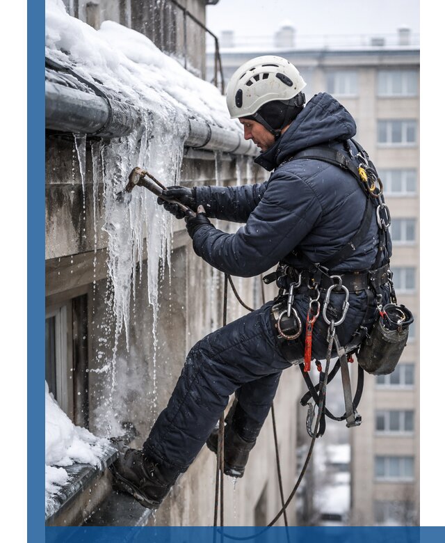 Удаление наледи и чистка водостоков в Дюртюли оперативно и безопасно