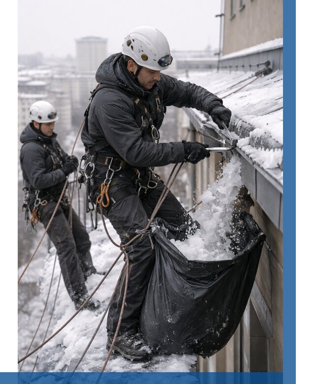 Аварийная очистка крыши в Дюртюли под ключ от 313 р. | ВЫСОТНИК-Дюр