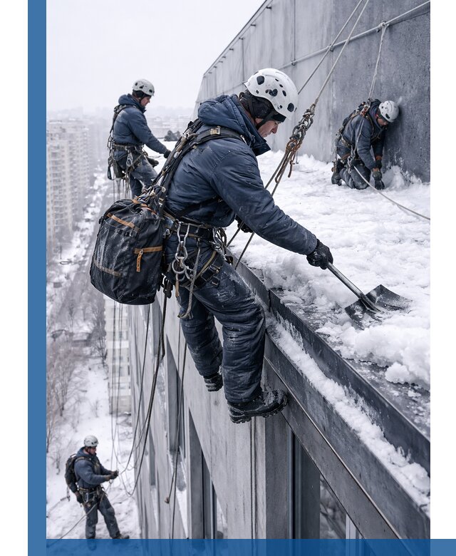 Абонентское обслуживание кровли зимой в Дюртюли регулярный уход