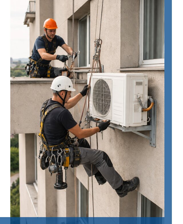 Монтаж внешнего блока кондиционера в Дюртюли от 6776 р. | ВЫСОТНИК-Дюр