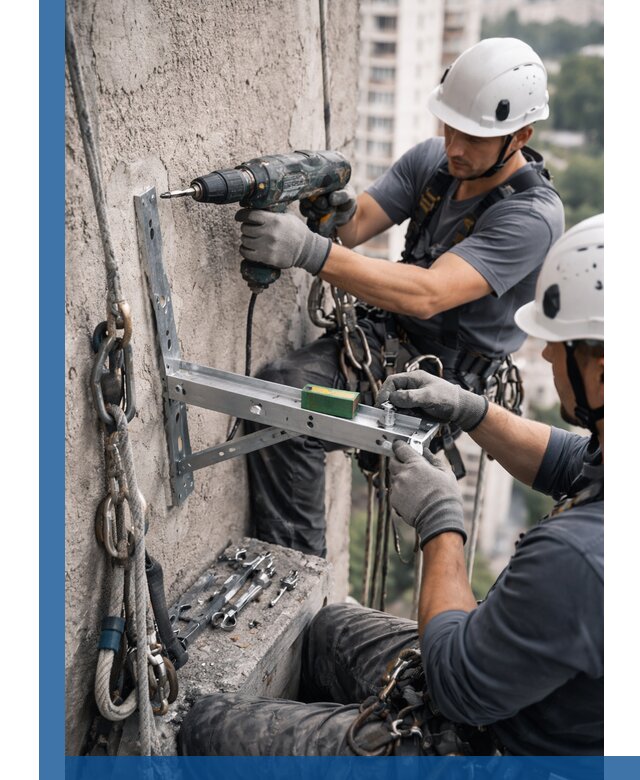 Установка кронштейнов кондиционера и крепежа в Дюртюли