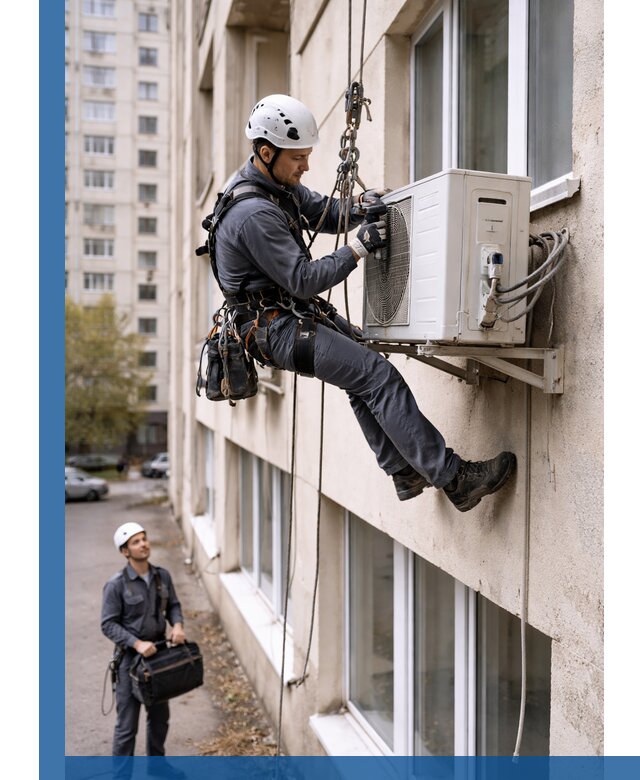 Демонтаж внешнего блока кондиционера в Дюртюли профессионально