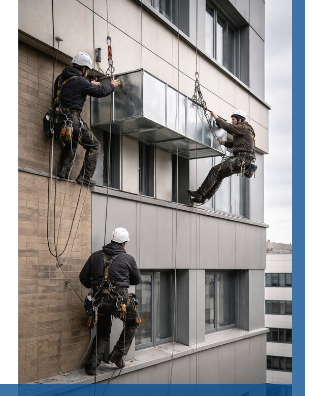 Монтаж воздуховодов на фасаде в Дюртюли от 1564 р. | ВЫСОТНИК-Дюр