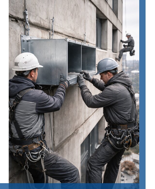 Монтаж вентиляционных коробов в Дюртюли от 3128 р. | ВЫСОТНИК-Дюр