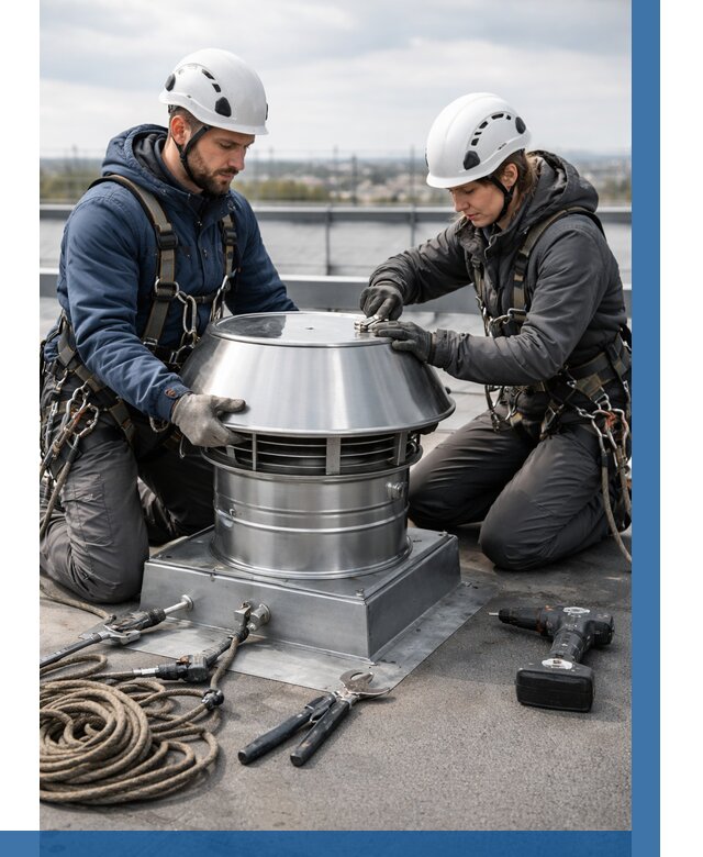 Установка дефлекторов на кровле в Дюртюли от 4691 р. | ВЫСОТНИК-Дюр