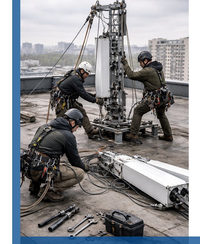 Демонтаж антенн на крыше зданий в Дюртюли с гарантией