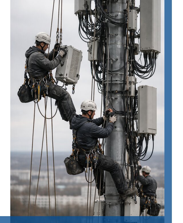 Монтаж оборудования связи на мачте в Дюртюли от 7819 р. | ВЫСОТНИК-Дюр