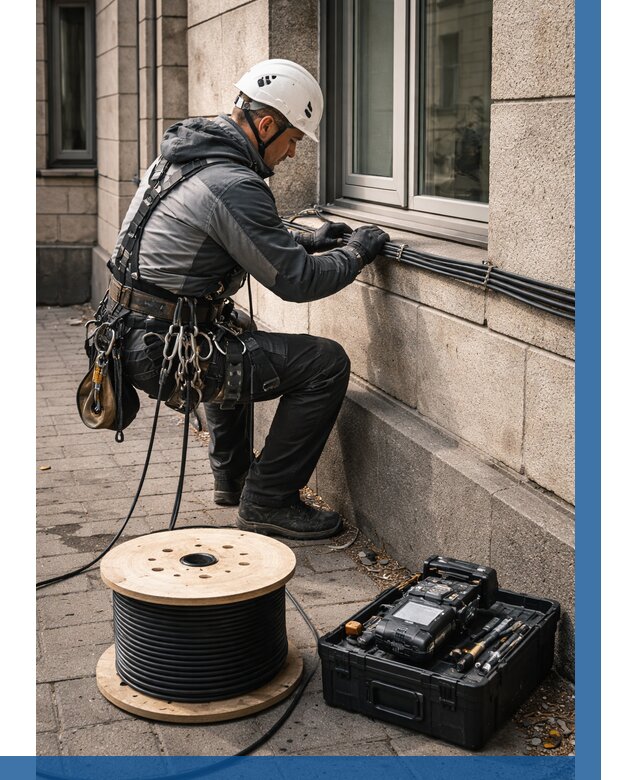 Прокладка оптоволоконного кабеля в Дюртюли от 834 р. | ВЫСОТНИК-Дюр